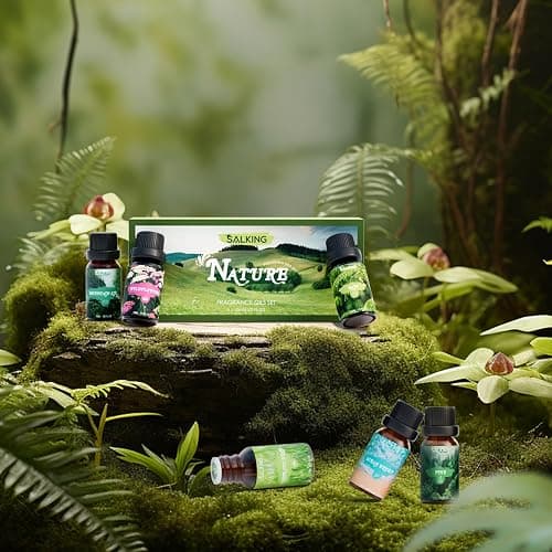SALKING Nature Fragrance Oils, Premium Essential Oil for Diffuser, Scented Oil Gift Set for Soap Candle Making - Pine, Ocean Breeze, Rain, Fresh Cut Grass, Wildflowers, Mountain Air thumbnail 6