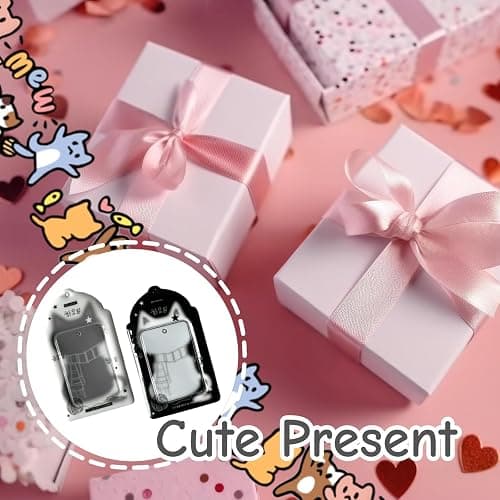2 PCS Cat Photocard Holder Keychain Cute Kpop Photo Card Badge Holder for Concert Fans Daily Commute Office Desk Travel thumbnail 7