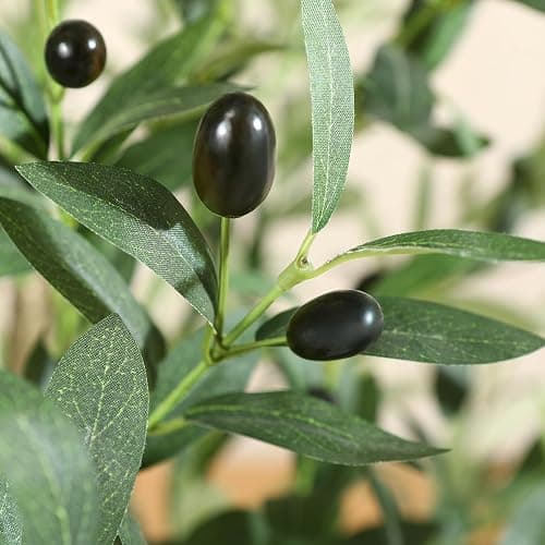 CROSOFMI Olivier Artificiel 150cm en Pot Fausse Plante Verte Décoration pour Intérieur Extérieur Maison Chambre Salon Balcon Cour Jardin thumbnail 2