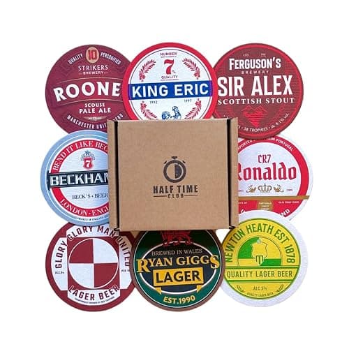 Man United Football Beer Mat Coasters - Perfect for a Gift or Present for Any Manchester United Fan (8-Pack) - Image 1