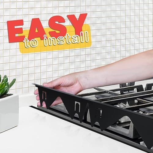 Stove Gap Covers Stainless Steel, 2 Pack Stove Gap Filler Easy Retractable Length 13.8" to 27.5", Width 0.79" ALMCALS Stove Gap Guards Range Trim Kit, Heat Resistant Guard Between Stove Top & Counter thumbnail 2