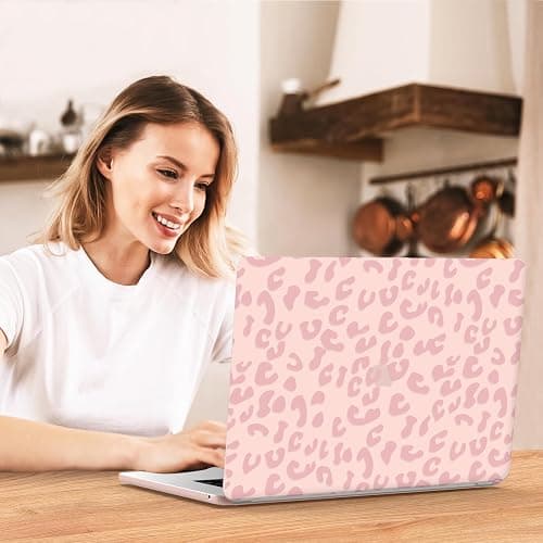iCasso for MacBook Air 13 inch Case 2025 2024-2022 Release M4 A3240 M3 A3113 A2681 M2 with Liquid Retina Display, Hard Plastic Shell for Mac Air 13.6, TPU Keyboard Cover&Screen Protector, Pink Leopard thumbnail 8