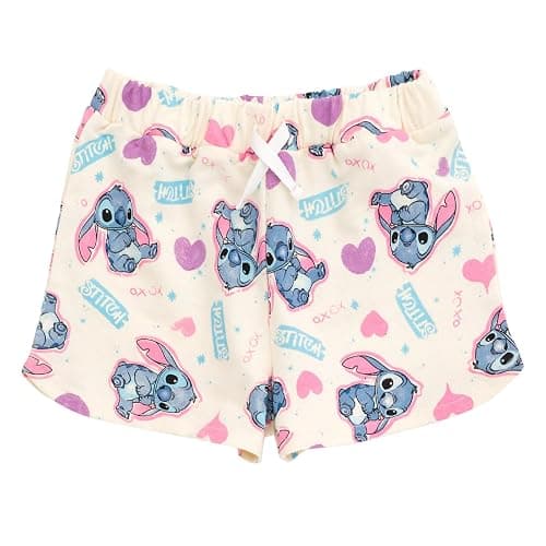 Disney Junior Floral T-Shirt and French Terry Shorts Outfit Set Newborn to Big Kid Sizes (6-9 Months - 14-16) - 7-8 - Stitch Spray Paint thumbnail 4