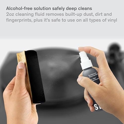 Boundless Audio Vinyl Record Cleaning Kit - 5-in-1 Vinyl Cleaning Kit Includes Velvet Record Brush, Stylus Cleaner, Cleaner Solution, Nylon Brush & Storage Bag thumbnail 7