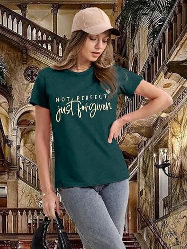Qskall Christian Shirts for Women Jesus Shirt Inspirational Tee Tops thumbnail 4