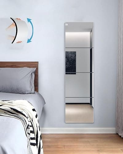 SAFEE MRROR Wall Mirrors for Bedroom Door,Unbreakable Full Length Wall Mirrors Tiles,shatterproof Mirror for Kids 4 Pack 10" x10,Workout for Home Gym Body,Closet Mirror Wall Home Gym - Image 1