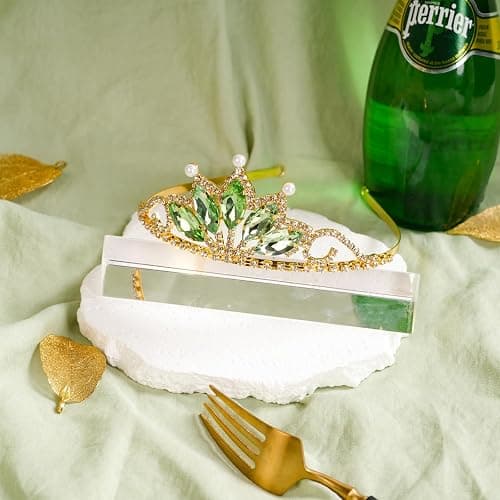 FRTTVM Princess Tiana Tiaras and Necklace for Women Green Princess Tiana Crown Birthday Halloween Party Princess Tiana Accessories thumbnail 2