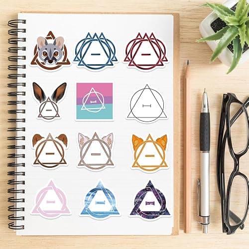 50Pcs Cute Therian Stickers for Kids Cartoon Water Bottle Stickers Pack Waterproof Vinyl Sticker for Water Bottle Laptop Scrapbook Phone Skateboard(Therian) thumbnail 2