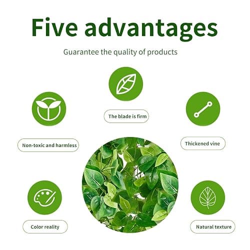 Fake Hanging Plants Vines(2pcs)for Room Decor, Artificial Ivy Greenery Garlands for Home Bedroom Living Aesthetic Kitchen Office Wall Patio Bookshelf,Indoor,Outdoor Farmhouse Decorations(No flowerpot) - 2 thumbnail 6