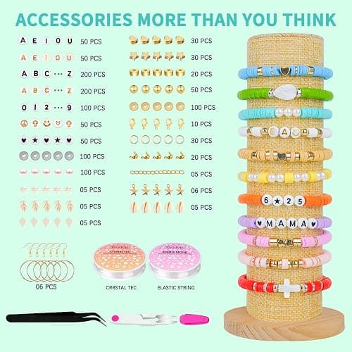Friendship Bracelet Kit, 14,000pcs 48 Colors Bracelet Making Kit Clay Beads with Number Letter Bead Set Concert Merch Arts and Crafts Gifts for Kids Teen Girls Jewelry Making Supplies Bracelet Maker1 thumbnail 4