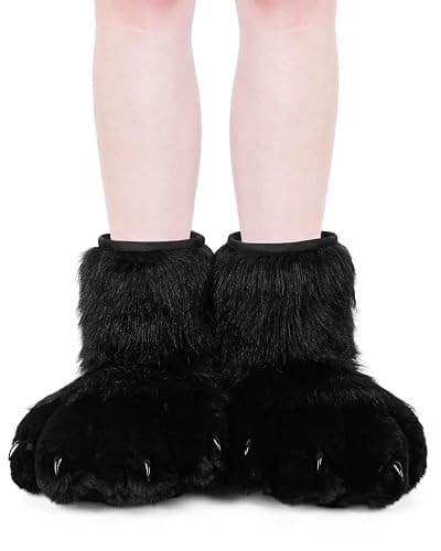 BNLIDES Cosplay Animal Cat Wolf Dog Fox Fursuit Feet Paw Claw Shoes Furry Boots Costume Accessories for Adult thumbnail 2