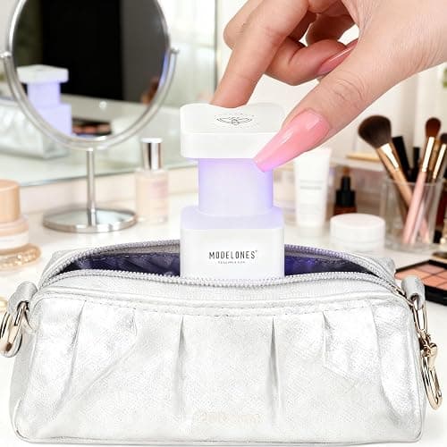modelones Mini UV Light for Gel Nails Flash Curing 2 Timers Nail Stuff | White UV Light for Gel Nails Fast Extension System, Portable Manicure UV LED Light for Gel Nail Polish DIY Nail Art thumbnail 9