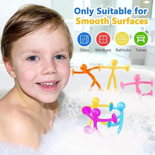 GOLDGE 50 Pack Suction Cup Fidget Toys Set,Humanoid Sensory Toys for Kids with Autism, ADHD, & Stress Relief, Bath & Travel Toys for Classroom,Party Favors, Stocking Stuffers for Boys Girls thumbnail 7