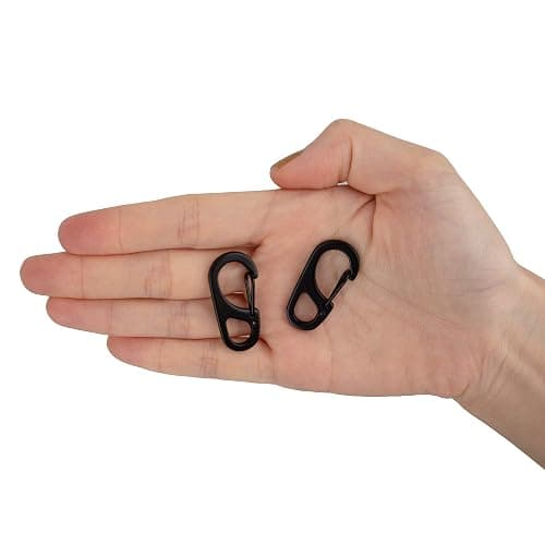 SWATOM Small Mini Carabiner Clip Tiny Spring Snap Hook Keychains Micro Carabiners for Paracord EDC Alloy Key Rings Outdoor Hiking Fishing Camping Backpack Accessories thumbnail 4