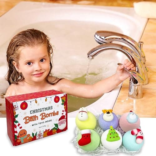 Muyiz 6 Pack Christmas Bubble Bath Bombs with Christmas Squishy Toys Inside for Kids Girls Boys Women Christmas Stocking Stuffers Gifts thumbnail 6