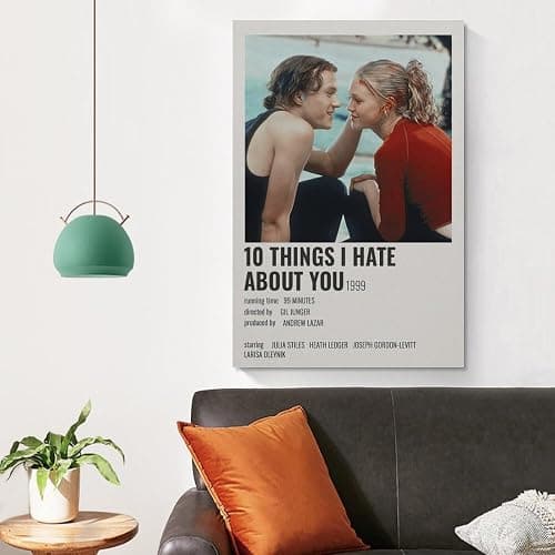 10 Things I Hate About You Classic Movie Posters Vintage Wall Art Canvas Painting for Bedroom Living Room Decor 12x18inch(30x45cm) Unframe-style thumbnail 4