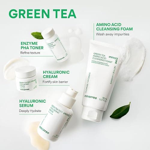innisfree Green Tea Seed Hydrating Serum with Hyaluronic Acid & Niacinamide, Korean Face Serum for Glow thumbnail 3