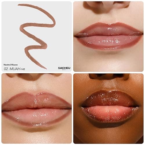 Sacheu Lip Liner Stay-N - Peel Off Lip Stain. Long Lasting Matte Lip Tattoo, Transfer Proof Lipstain Infused with Hyaluronic Acid & Vitamin E, for All Skin Types. Vegan and Cruelty-Free, p-INKED - 0.12 Fl Oz (Pack of 1) - p-INKED thumbnail 3