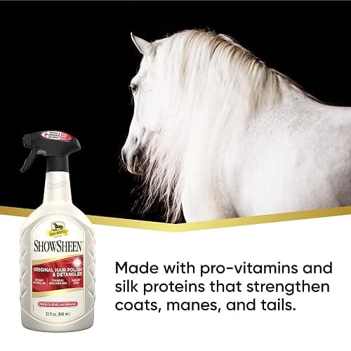 Absorbine ShowSheen Hair Polish & Detangler 32oz Spray Bottle, Horse and Dog Coat, Mane and Tail, Instant Detangling & Reduces Hair Breakage for Healthy Grooming & Radiant Shine thumbnail 3
