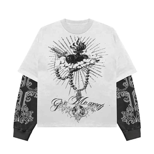 Goth Shirt Gothic Shirt Goth Long Sleeve Top - Image 1
