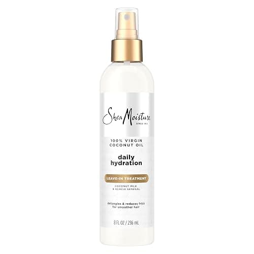 Shea Moisture 100% Virgin Coconut Oil Leave-in Treatment, 8 Ounce | For dry hair and curls - hydrates, softens, detangles, and improves manageability with 100% Virgin Coconut Oil. - Image 1