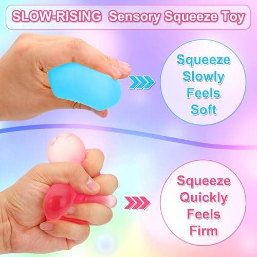 4 Pack Stress Cube Sensory Fidget Toys for Anxiety Stress Relief, Slow Rising Fidget Cube Squeeze Toys, Squishy Cube Filled with Thick Substance, Ice Cube Stress Balls for Adults Kids thumbnail 4