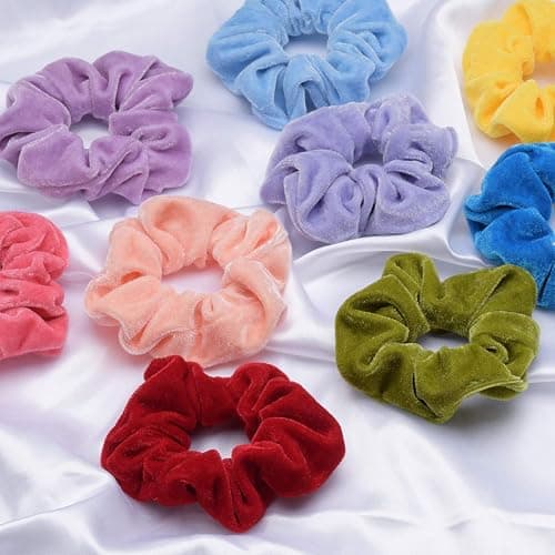 Hcimooy 36 Pcs Velvet Hair Scrunchies, Hair Ties for Women Girls (36 Colors) thumbnail 7