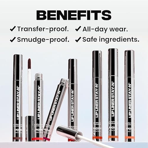 Sacheu Lip Liner STAY-N Peel Off Lip Stain — Long Lasting Matte Lip Tattoo Transfer Proof Lipstain Infused with Hyaluronic Acid & Vitamin E for All Skin Types — Vegan & Cruelty-Free, p-INKED thumbnail 5