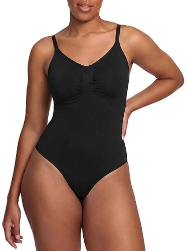 creamy fabrics Damen Figurformender Shapewear Bodysuit mit Slip-Rückenteil – Starke Kompression für Bauch & Taille – Nahtloser Body mit Po-Lifting & Verstellbaren Trägern - Image 1