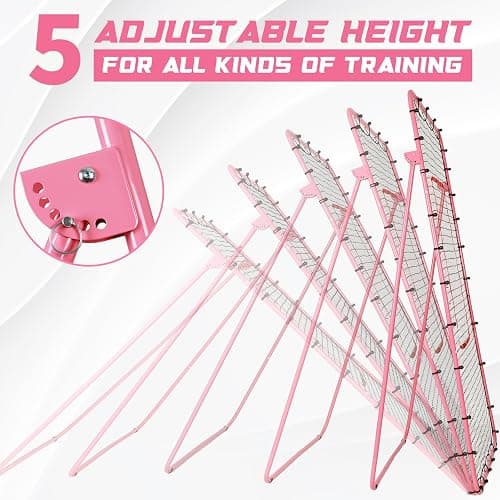 5-Angle Adjustable Volleyball Rebounder Net 7x4ft, High Stable Bounce Back Training Equipment for Practicing Volleying Bumping Spiking with High-Tension Net, PU Volleyball and Pump, Stakes thumbnail 4
