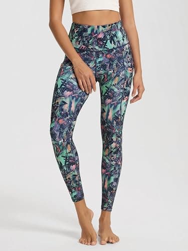 ODODOS Women's High Waisted Yoga Leggings with Pockets, Tummy Control Non See Through Workout Athletic Running Yoga Pants thumbnail 4