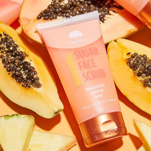Tree Hut Pineapple & Papaya Brightening Face Scrub | Deep Cleans Pores to Remove Dead Skin & Impurities | Nourishing Essential Body Care | 7.4 fl oz. thumbnail 7