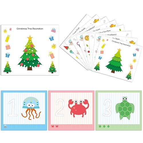 Hoolerry 8 Pieces Play Dough Activity Mats Play Mats for Clay or Dough Play Dough Clay Mats Accessories for Family thumbnail 8