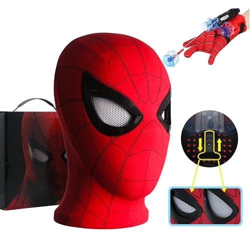 Spider Hero Mechanical Eyes Homecoming Mask - Super Hero Full Mask Moving Lenses Cosplay Wearable Prop - Image 1