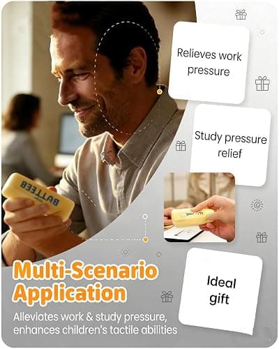 2026 New Upgrad Realistic Butter Squishy Squeeze Slow Rising Rebound Toys Stress Relief Soft Fidget Relaxation Tool for Adults Kids Sensory Gifts Party Favors Office Daily Use(S*1pc) thumbnail 5