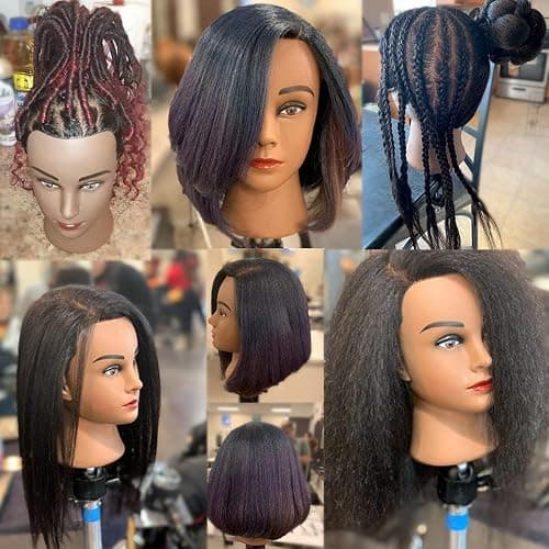 Hairingrid Mannequin Head 14" 100% Real Hair Hairdresser Cosmetology Mannequin Manikin Training Head Hair and Free Clamp Holder (14 Inch) thumbnail 6