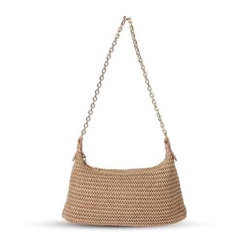 GOLDTIMO Women's Straw Woven Beach Bag Summer Vacation Shoulder Purse - Image 1