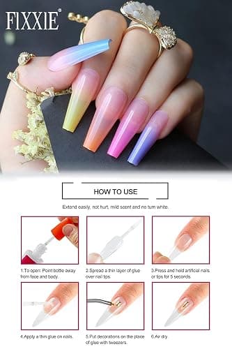 Extra Strong Nail Glue (15 Gram X 1 Bottle) With Brush For Acrylic Tips Extra Strong Nail Glue For Stick On Fake Nails thumbnail 5
