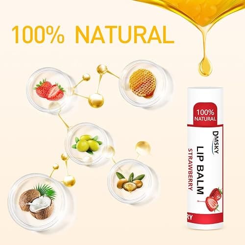 DMSKY 120 Pack Lip Balm, Natural Lip Balm Bulk with Vitamin E and Coconut Oil, Moisturizing Lip Balms for Chapped Lips-12 Flavors thumbnail 5