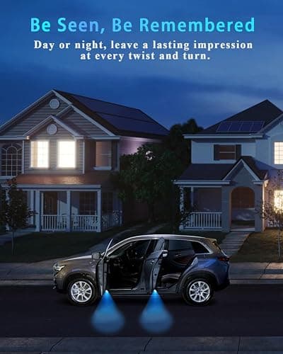 Car Door Lights Logo Projector Puddle Lights Compatible with A B C E M GL GLA GLC GLE Class Accessories, No Fade 4K-HD Car Welcome Lights(2 Pack) thumbnail 4