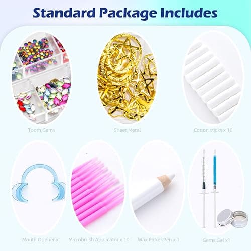 WATRZ 690 pcs Teeth Gem Kit,Tooth Gems Kit for Teeth DIY Crystals Teeth Diamonds Jewel Kit for Girls Y2K Fashionable for Women Harmless (Colorful) thumbnail 2