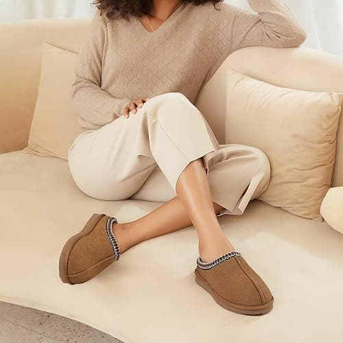 Litfun Memory Foam Slippers for Women Men Cozy Warm House Shoes Indoor and Outdoor thumbnail 6