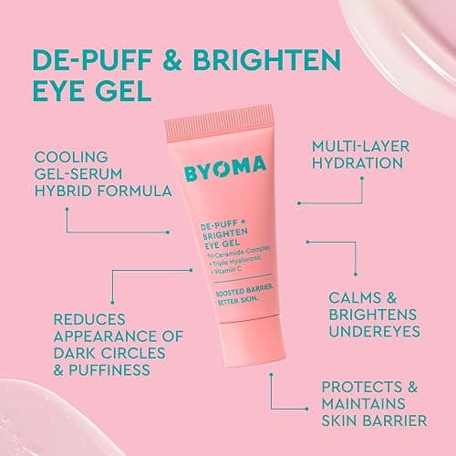 BYOMA Star Power Brightening Trio – 5ml De-Puff & Brighten Eye Gel, 60ml Creamy Jelly Cleanser, 15ml Moisturising Gel-Cream for Ultra-Hydrated, Healthy Skin thumbnail 3
