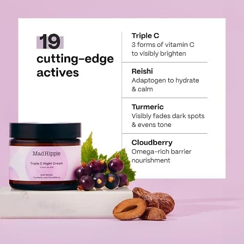 Mad Hippie Triple C Night Cream – Face Moisturizer, Skin-Brightening, Anti-Aging Skin Care with 3 Forms of Vitamin C, 2.1 Oz thumbnail 5