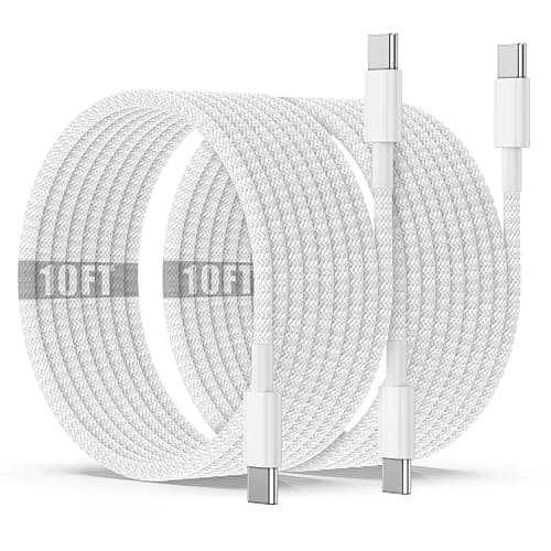 USB C to C Charging Cable 10ft, 60W Fast Type C to C Charger Cord Long for Apple iPhone 17 Pro Max/17 Air/16 Pro Max/15 Plus, MacBook Pro 2021/2020/2019,iPad 12.9/11 inch/Mini/Air 5/4,Samsung Galaxy - Image 1
