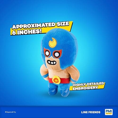 P.M.I. Brawl Stars Plush | 6-Inch Soft & Collectible Stuffed Toy | Plushie of Bo, Colt, Crow, El Primo, Nita, or Shelly (Random) | Official Licensed Brawler Plush Gift for Fans & Kids thumbnail 10