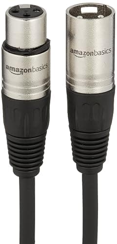 Amazon Basics XLR Male to Female Microphone Cable for Speaker or PA System, All Copper Conductors, 6MM PVC Jacket, 6 Foot, Black thumbnail 3