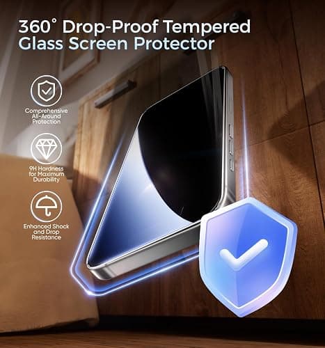 MAGIC JOHN 3rd Gen Upgraded for iPhone 15 Pro Privacy Screen Protector 6.1 Inch, 25°Anti-Spy Screen, Shockproof Tempered Glass, Auto Dust-Removal, Bubble Free, Easy Installation, 2 Pack thumbnail 5