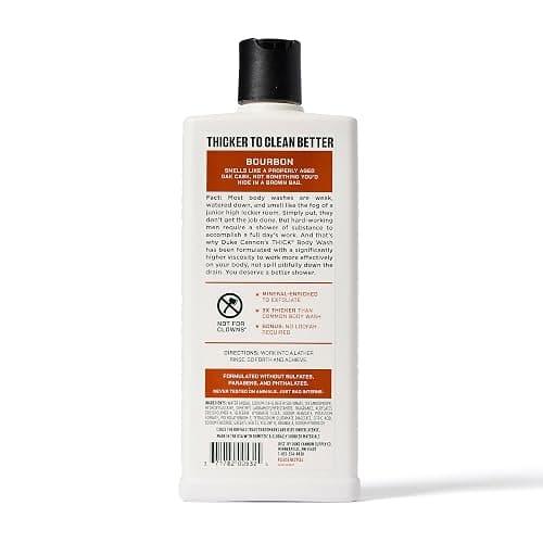 Duke Cannon Supply Co. Thick High Viscosity Body Wash - 3X Thicker, Plant-Based, Mineral-Enriched Body Wash for Men - Bourbon, Naval Diplomacy, Old Glory, & Bay Rum thumbnail 3