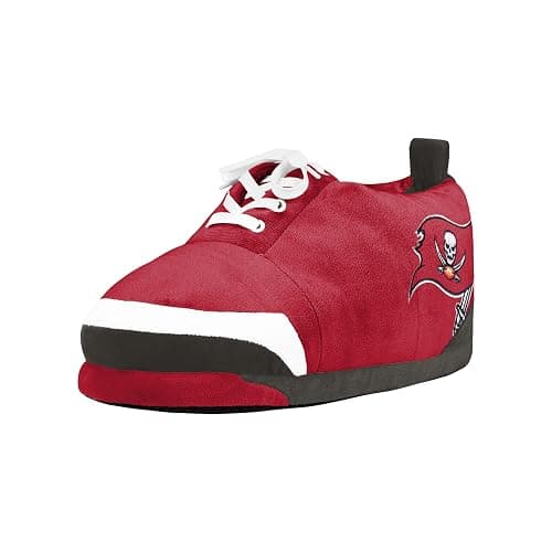 FOCO Mens NFL Team Logo Plush Oversized Sneaker Slippers - Image 1